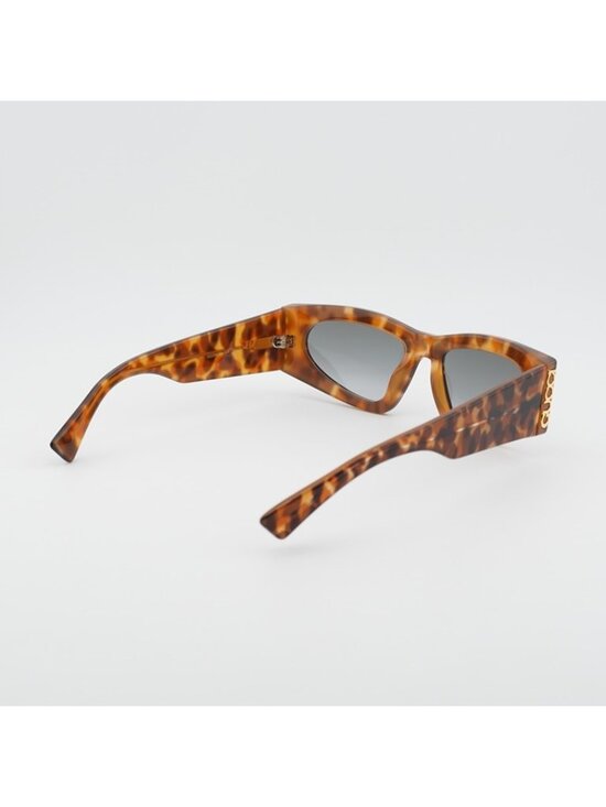 Gucci GG2040S 004 Sunglasses Havana Cat Eye Frame, Grey Gradient Lenses main image 9